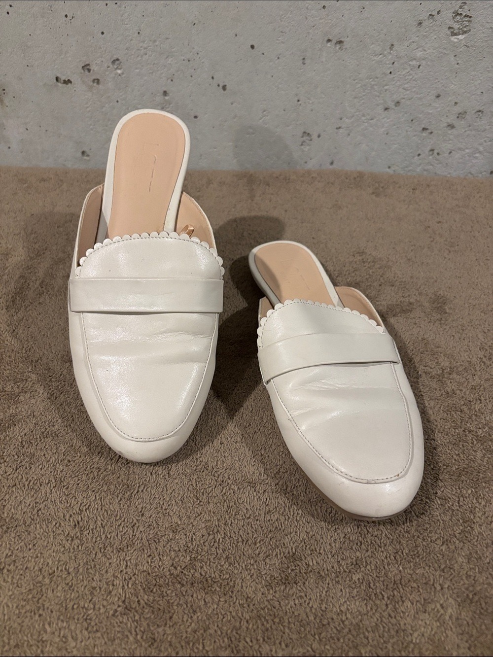 J.Crew Cream Academy Penny Loafer Mule - Size -7